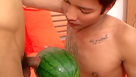 Two lesbian sex with strap-on