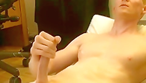 Sexy blonde babe getting a lit arse dildo