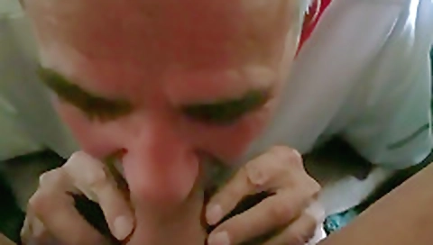 Sexy blonde girl with a big ass masturbation