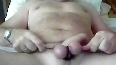 Sexy blonde babe having a masturbation show