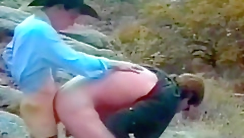 Big black guy gets fucked by a white dick