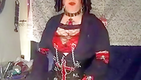 Sexy young blonde fucked by a toy