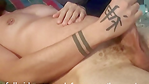 Slutty blonde slut ride kids's cock