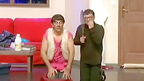 Sexy brunette hair masturbates with her feet in the car