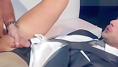 She's tight ass gets fucked by a huge cock