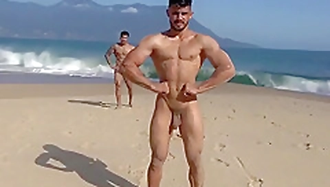 Sexy young chick fucks on the beach