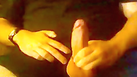 Sexy blonde babe having a masturbation show