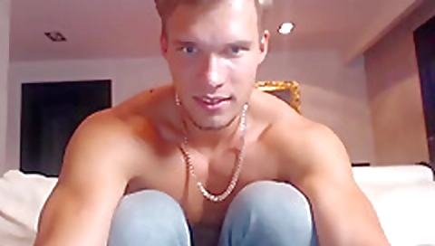 Blonde girl fucks on black rod