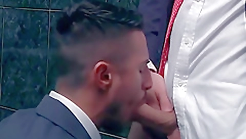 Masked slut and stairwell cufn harde double penetration