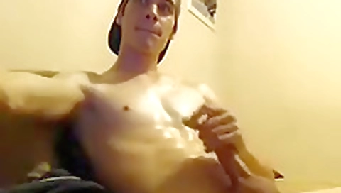 Sexy young chick masturbates with cum