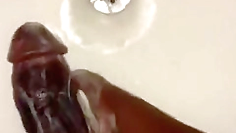 Horny girl shows off her big black cock