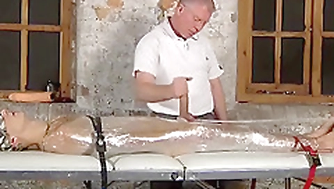 Hot lesbian sex in the kitchen