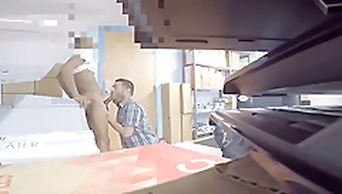 My girlfriend in the office