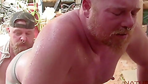 Spying her boyfriend's pussy with a huge dildo