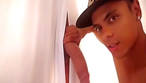 Sexy brunette hair with a dildo